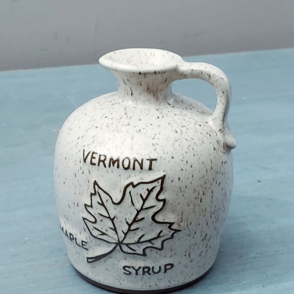 Vintage Stoneware Maple Syrup Jug